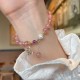 Strawberry Quartz Green Strawberry Quartz Butterfly Bracelet