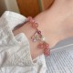 Strawberry Quartz Green Strawberry Quartz Butterfly Bracelet