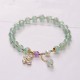 Strawberry Quartz Green Strawberry Quartz Butterfly Bracelet