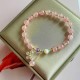 Strawberry Quartz Green Strawberry Quartz Butterfly Bracelet