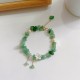 Strawberry Quartz Green Super Seven Flower Bracelet