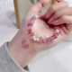 Strawberry Quartz Green Super Seven Flower Bracelet