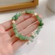 Strawberry Quartz Green Super Seven Flower Bracelet