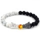 White Turquoise Lava Rock Dragon Blessing Bracelet White Turquoise Lava Rock Dragon Blessing Bracelet