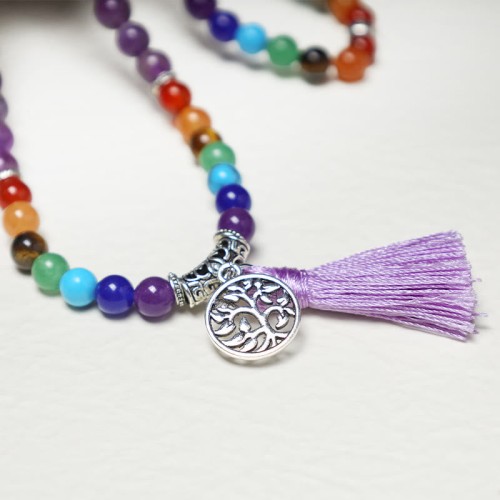 Healing Crystal Mala 108 Meditation Bracelet