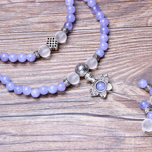 Purple Jasper Bead Strength Mala Bracelet Purple Jasper Bead Strength Mala Bracelet