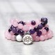 Rose Quartz & Amethyst Mala Bead Bracelet Rose Quartz & Amethyst Mala Bead Bracelet