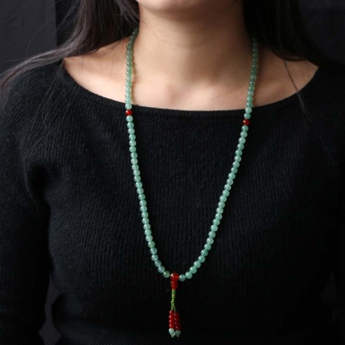 Green Aventurine Red Agate Luck Mala Bracelet Green Aventurine Red Agate Luck Mala Bracelet