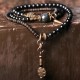 Rainbow Obsidian Ebony Wood Copper Multilayer Bracelet