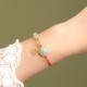 Silver Rabbit Hetian Jade Luck Bracelet