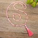 108 Mala Pink Crystal Love Tassel Bracelet 108 Mala Pink Crystal Love Tassel Bracelet