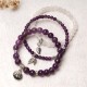 3PCS Natural Quartz Crystal Lotus Healing Bracelet 3PCS Natural Quartz Crystal Lotus Healing Bracelet