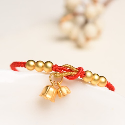 Lily Of The Valley Charm Luck Protection Braided Bracelet