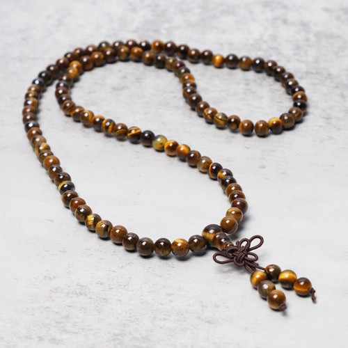 Tibetan Tiger Eye Prayer Mala Bracelet