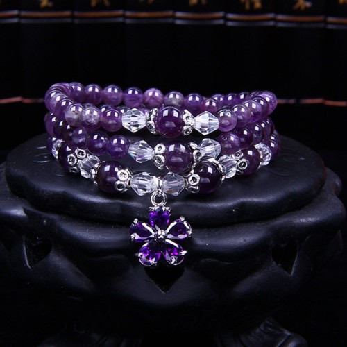 Tibetan Amethyst Blessing Bracelet Tibetan Amethyst Blessing Bracelet