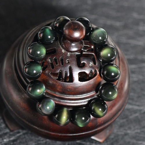Green Eye Obsidian Wealth Bracelet Green Eye Obsidian Wealth Bracelet
