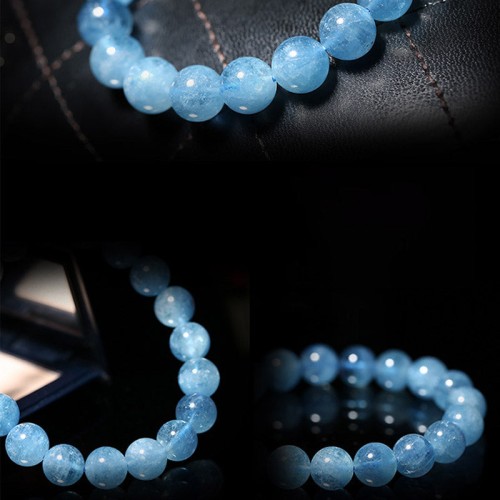 Aquamarine Beads Peace Healing Bracelet Aquamarine Beads Peace Healing Bracelet