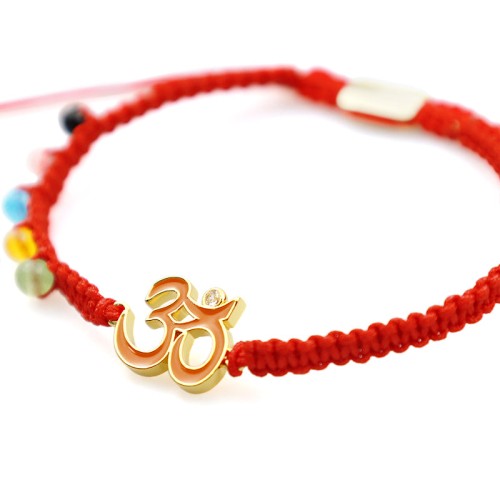 OM Mindfulness Red String Bracelet 