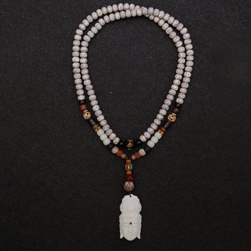 Bodhi Seed Yak Bone Avalokitesvara Bracelet Bodhi Seed Yak Bone Avalokitesvara Bracelet