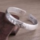 999 Sterling Silver Buddha Head Heart Sutra Serenity Bangle 999 Sterling Silver Buddha Head Heart Sutra Serenity Bangle