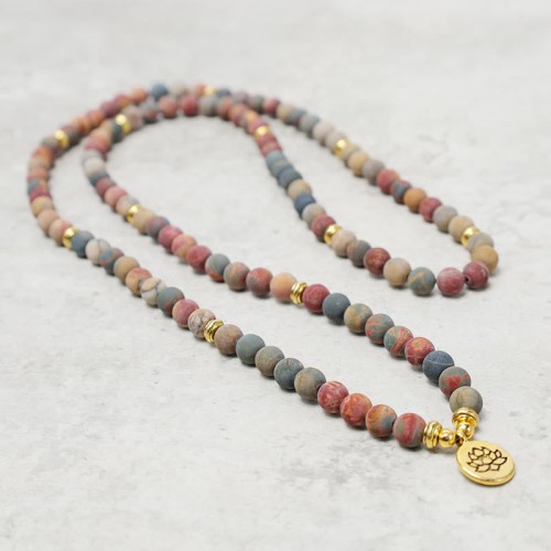 Picasso Jasper Courage Mala Bracelet Picasso Jasper Courage Mala Bracelet