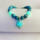 Turquoise Glowstone Lotus Protection Bracelet Turquoise Glowstone Lotus Protection Bracelet