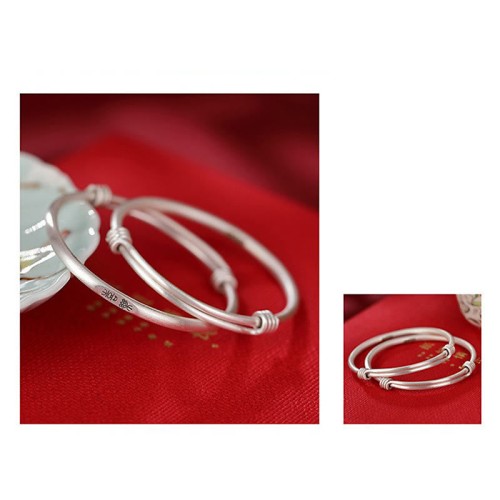 999 Silver Peace & Joy Kids Protection Bangle
