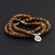 Tibetan Lightning Strike Wood Lotus Buddha Bracelet