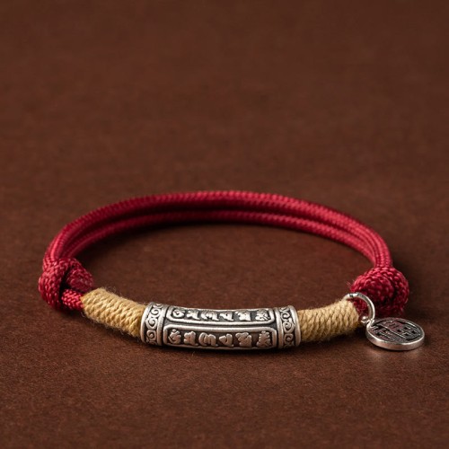 999 Silver Om Mani Padme Hum Luck Bracelet 999 Silver Om Mani Padme Hum Luck Bracelet