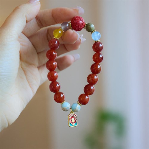 Red Agate Peace Talisman Confidence Bracelet Red Agate Peace Talisman Confidence Bracelet