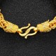 24K Gold Plated Double-Headed Dragon Protection Bracelet 24K Gold Plated Double-Headed Dragon Protection Bracelet
