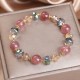 Strawberry Quartz Colorful Crystal Positive Bracelet Strawberry Quartz Colorful Crystal Positive Bracelet