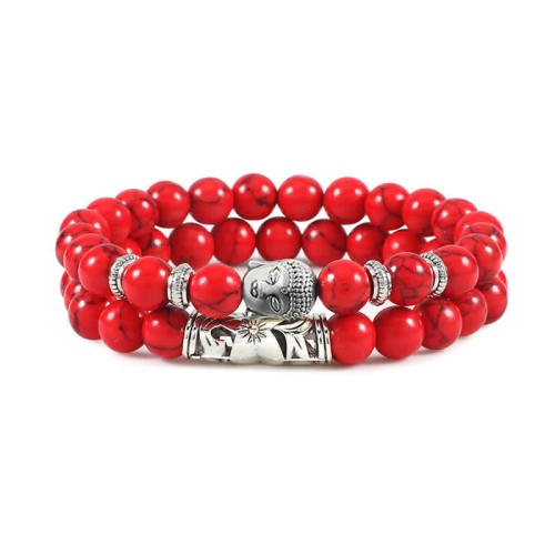 2Pcs Crystal Agate Buddha Protection Bracelet 2Pcs Crystal Agate Buddha Protection Bracelet