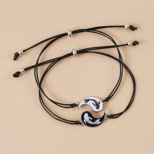 2pcs Yin Yang Hematite Couple Bracelet 2pcs Yin Yang Hematite Couple Bracelet