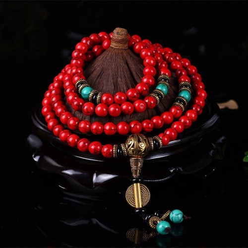 Tibetan Red Turquoise Lucky Necklace Tibetan Red Turquoise Lucky Necklace