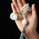 White Bodhi Seed Mala 108 Beads Protection Bracelet White Bodhi Seed Mala 108 Beads Protection Bracelet