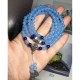 108 Beads Blue Crystal Healing Mala Bracelet 108 Beads Blue Crystal Healing Mala Bracelet