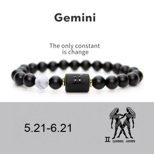 Zodiac Black Onyx Adjustable Bracelet Zodiac Black Onyx Adjustable Bracelet