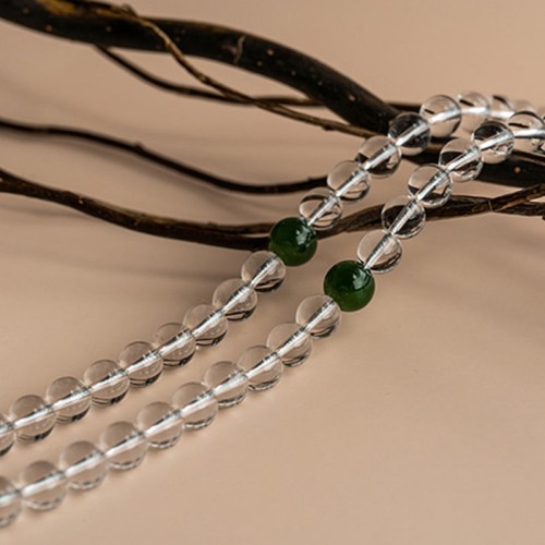 108 Beads White Crystal Jade Meditation Bracelet 108 Beads White Crystal Jade Meditation Bracelet