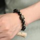 Gold & Silver Sheen Obsidian Lucky Cat Protection Bracelet Gold & Silver Sheen Obsidian Lucky Cat Protection Bracelet