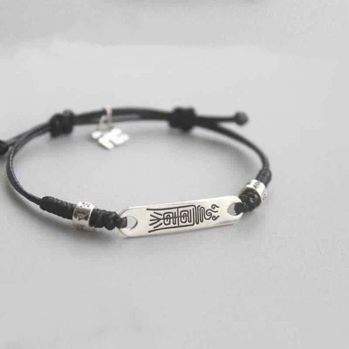 925 Sterling Silver Red String Luck Strength Bracelet