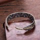 Feather Carved Luck Wealth Cuff Bracelet Feather Carved Luck Wealth Cuff Bracelet