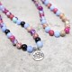 Miano Real Stone Lotus Mala Bracelet Miano Real Stone Lotus Mala Bracelet