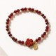 14K Gold Garnet Cinnabar Calm Bracelet 14K Gold Garnet Cinnabar Calm Bracelet
