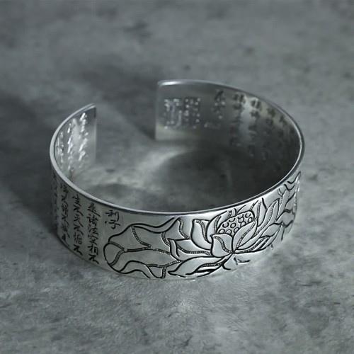 Tibetan Lotus White Copper Luck Bracelet Tibetan Lotus White Copper Luck Bracelet