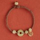 Peace Buckle Jade Lotus Happiness Wealth Bracelet