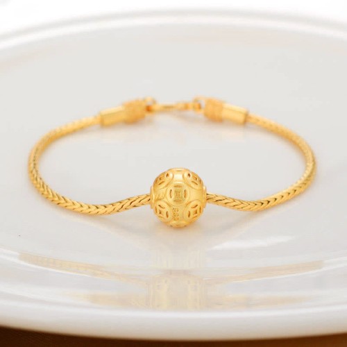 18K Gold Om Mani Padme Hum Koi Fish Luck Bracelet 18K Gold Om Mani Padme Hum Koi Fish Luck Bracelet