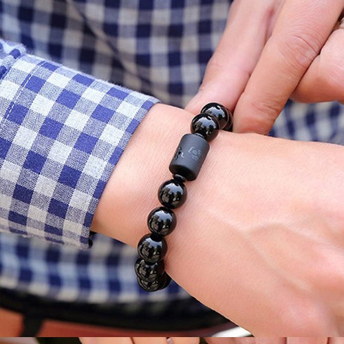 Black Obsidian Phoenix Dragon Bracelet