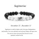 Zodiac Frosted Stone White Turquoise Bracelet Zodiac Frosted Stone White Turquoise Bracelet