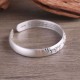 999 Sterling Silver Buddha Head Heart Sutra Serenity Bangle 999 Sterling Silver Buddha Head Heart Sutra Serenity Bangle